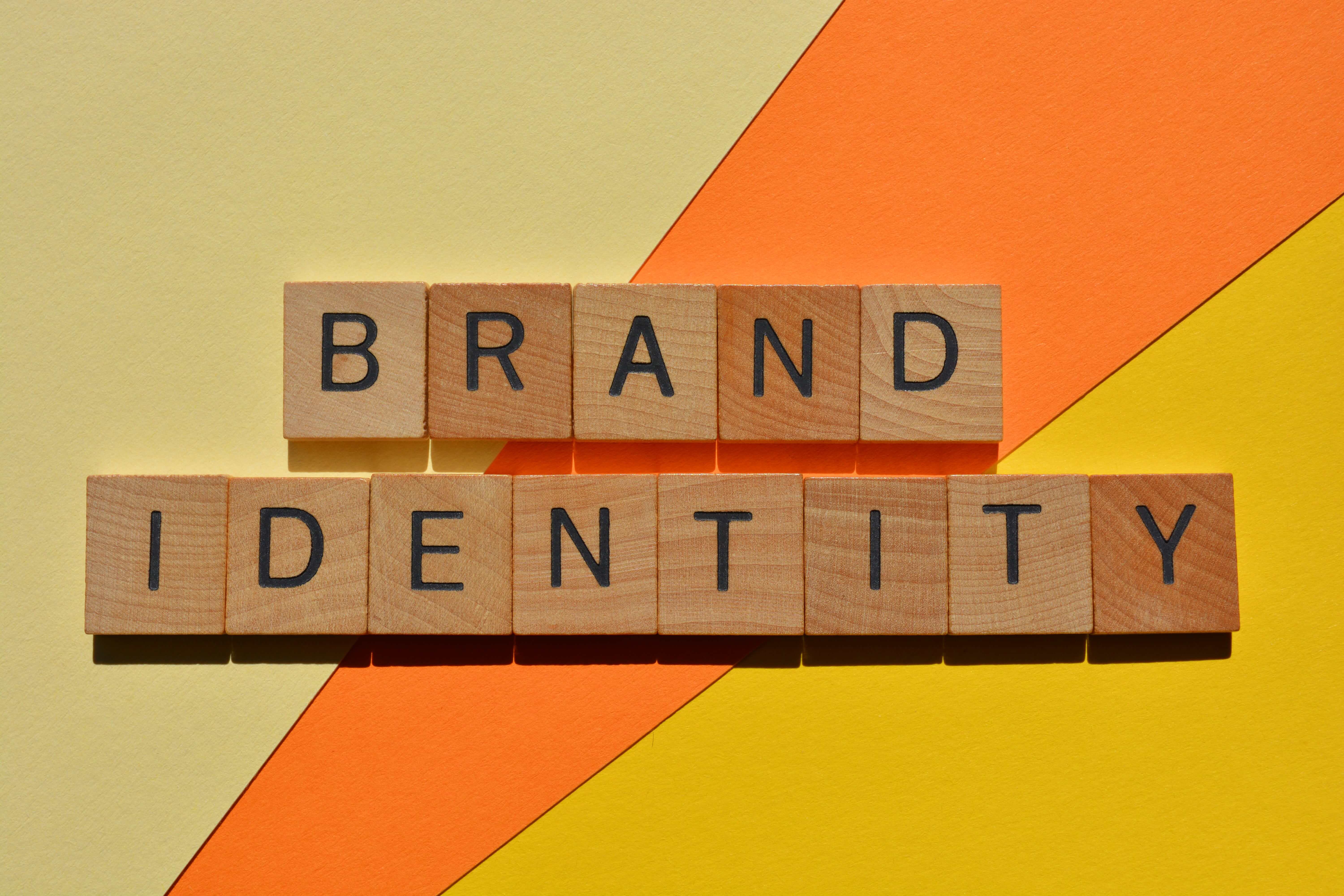 Brand identity words banner headline