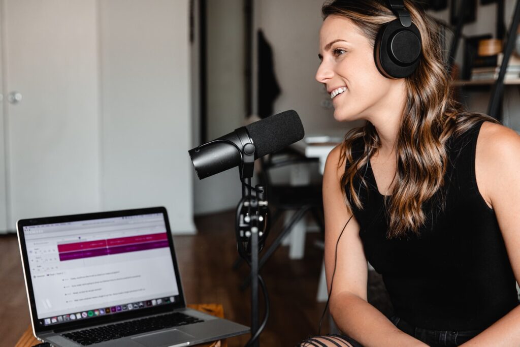 Woman recording 1024x683
