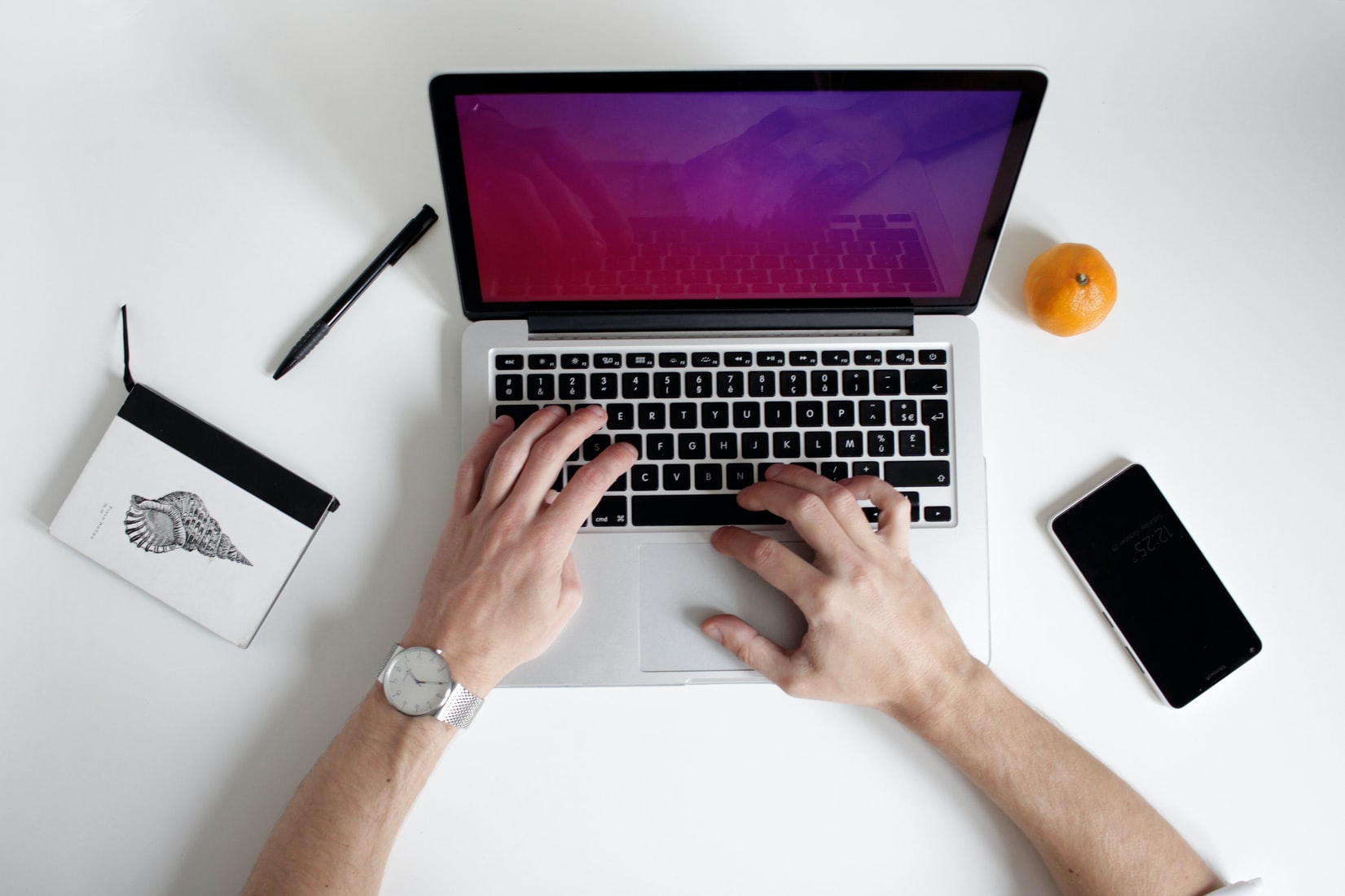 instagram color scheme on a laptop