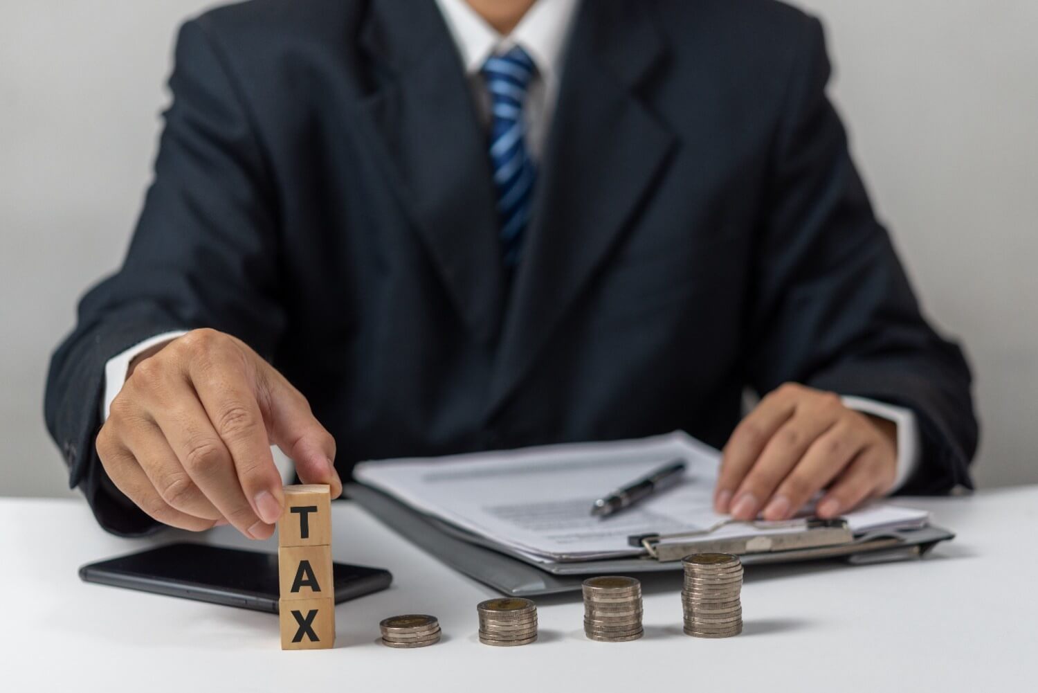 Tax planning and savings concept